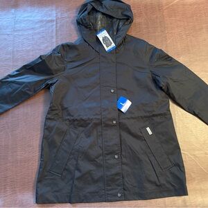 Hunter Black Hooded Raincoat for Men